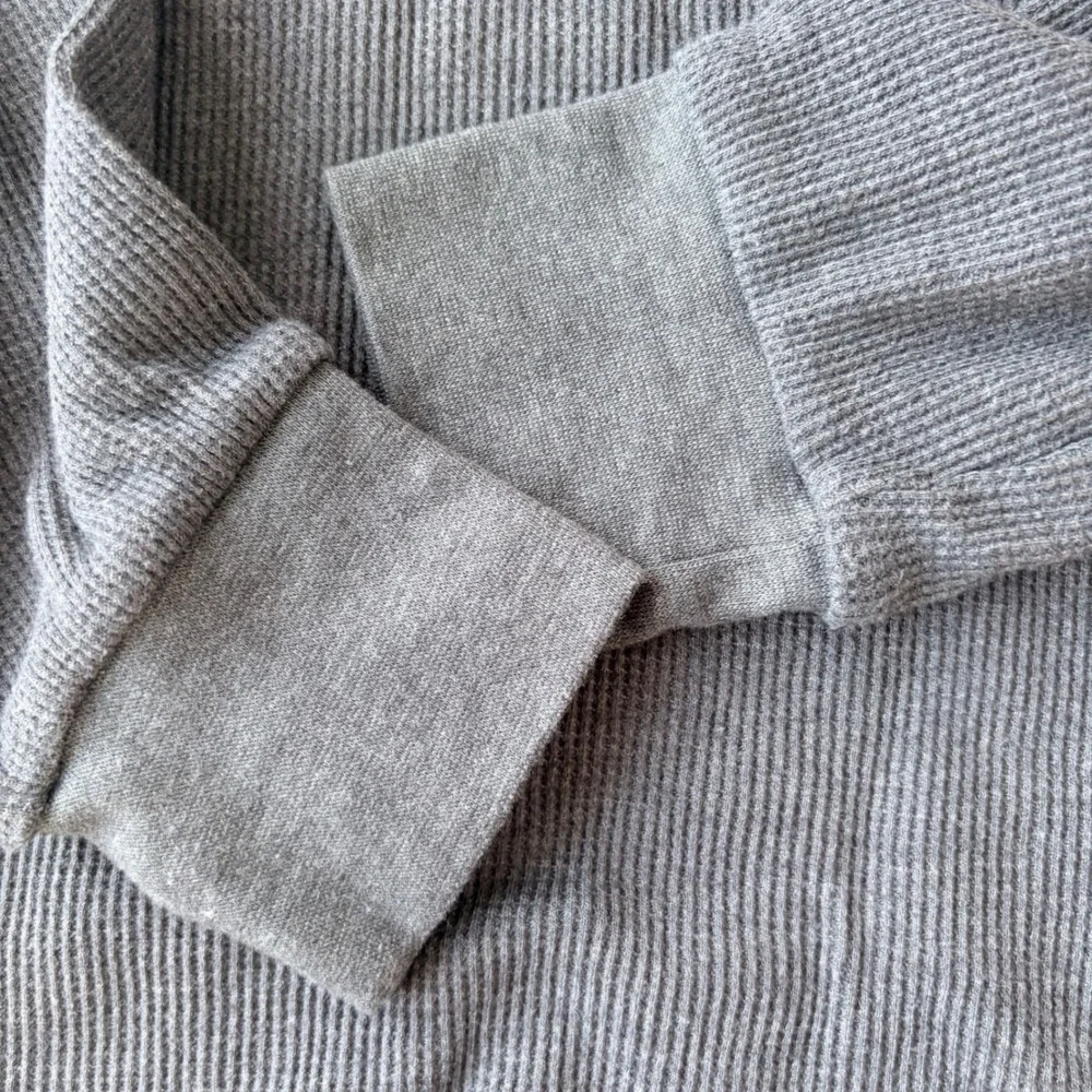 US Polo Assn Mens Sleepwear Thermal Shirt Gray Waffle‎ Knit Long Sleeve Large